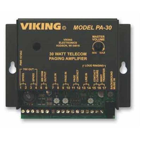 Viking Viking Electronics PA-30 Viking 30 Watt Telecom Pagin A VK-PA-30 - main